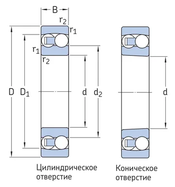 Самоустанавливающийся шариковый подшипник 2301 SKF