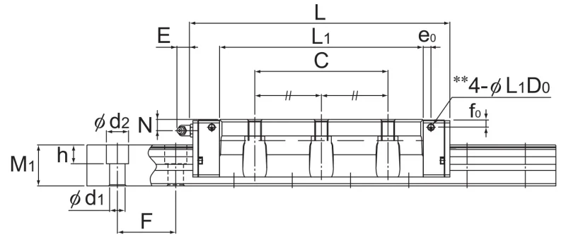 Шариковый подшипник линейного перемещения THK SRG 35SLC THK — изображение 2