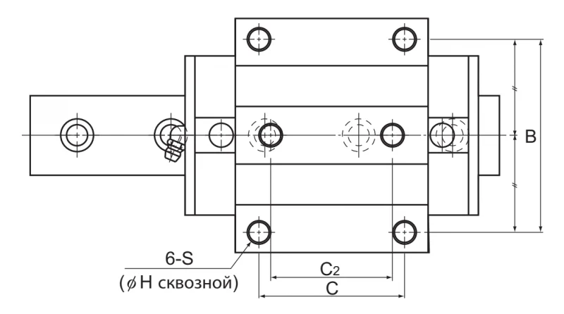 Шариковый подшипник линейного перемещения THK SRN 45C THK — изображение 3