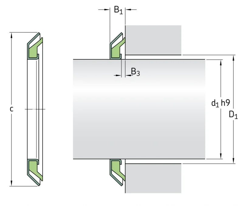 V-образные уплотнения MVR1-105 SKF