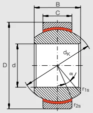 Шарнирные головки GE 8 FW INA