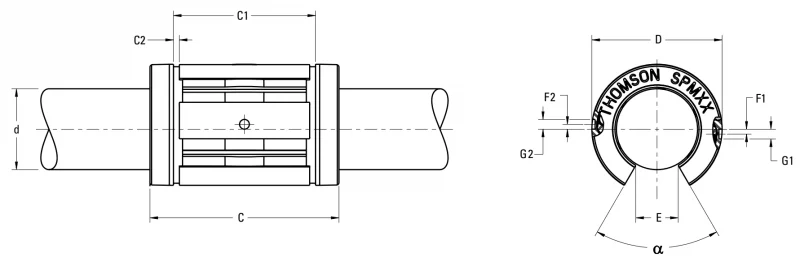 Шариковый втулочный подшипник Super Ball SPM120PNW Thomson