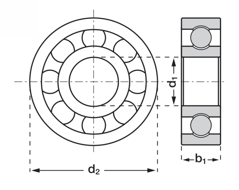 Шариковый подшипник из нержавеющей стали B6003B1E Igus GmbH