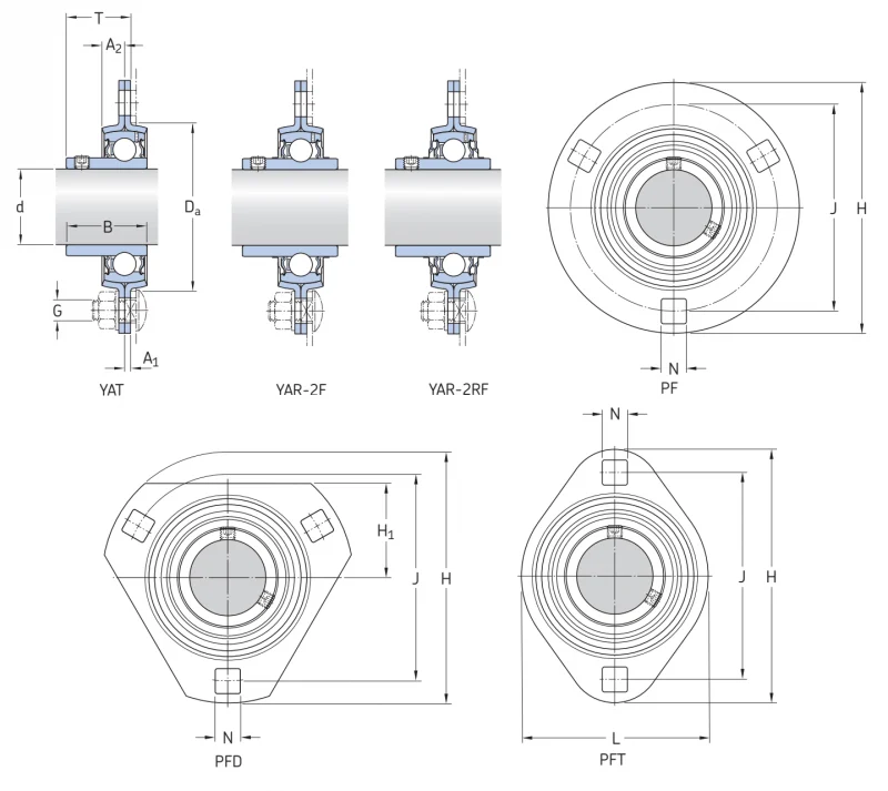 Фланцевый корпусный узел для комбайнов PFT20TF SKF
