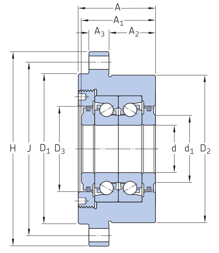 Подшипниковый узел с фланцевым корпусом FBSA 205/DB SKF