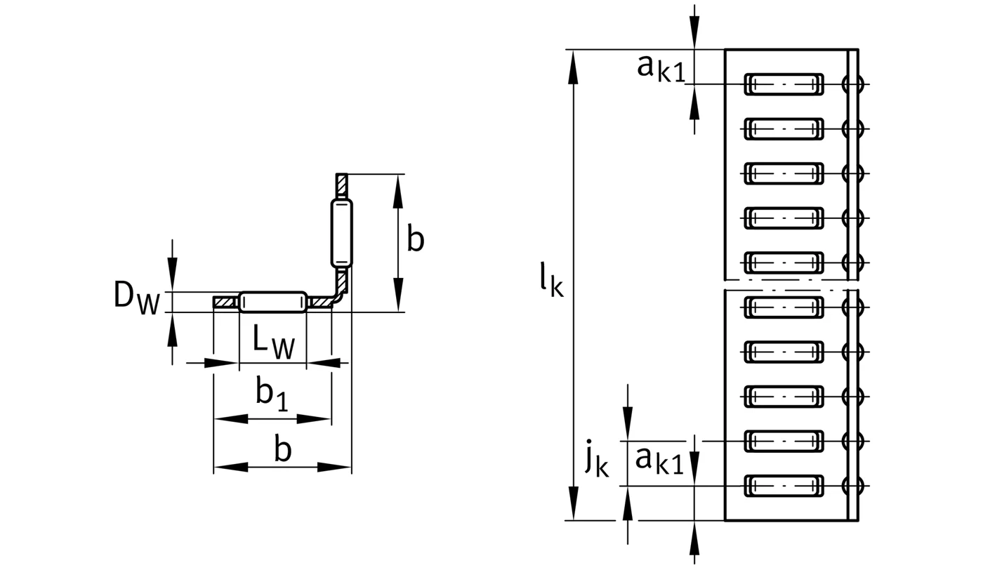 Детали линейных подшипников HW15 INA