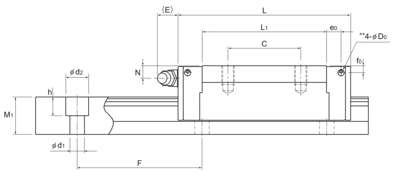 Шариковый подшипник линейного перемещения THK SSR 15XW THK — изображение 2