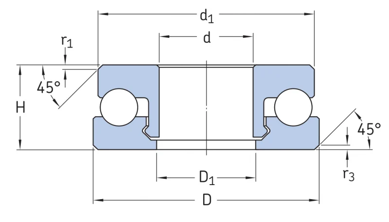 Шариковый упорный подшипник 51103 V/HR22T2 SKF