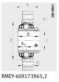 Фланцевый корпусный узел для комбайнов RMEY-60X173X65,2-IA04 INA