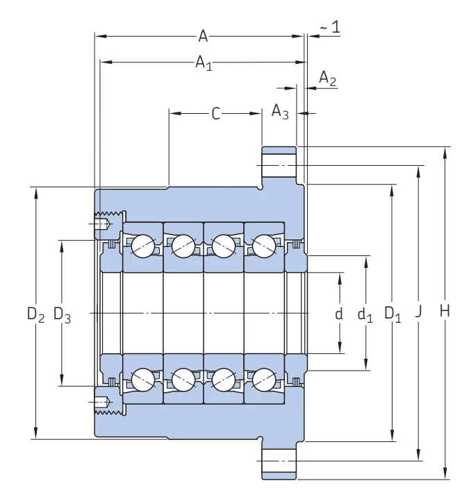 Подшипниковый узел с фланцевым корпусом FBSA 210 A/QFC SKF