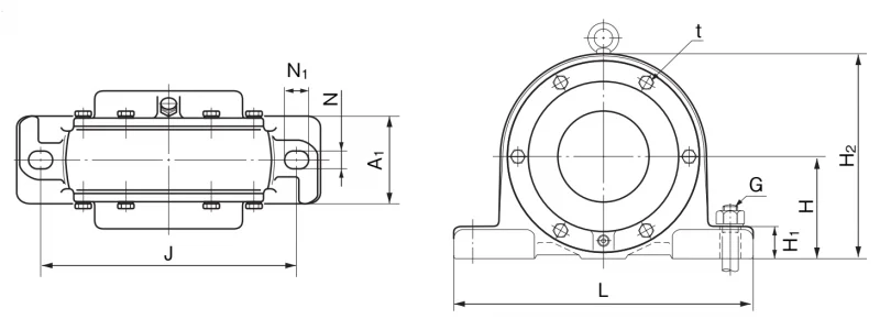 Подшипниковый узел цельного типа V100C55-40 Nachi