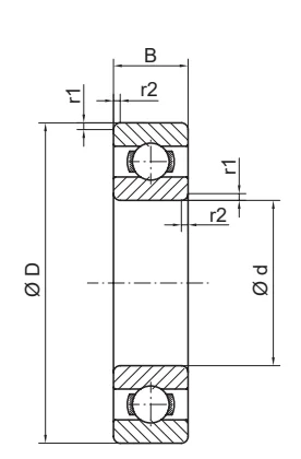 Шариковый радиальный подшипник 6010 ZZ A&S - Fersa