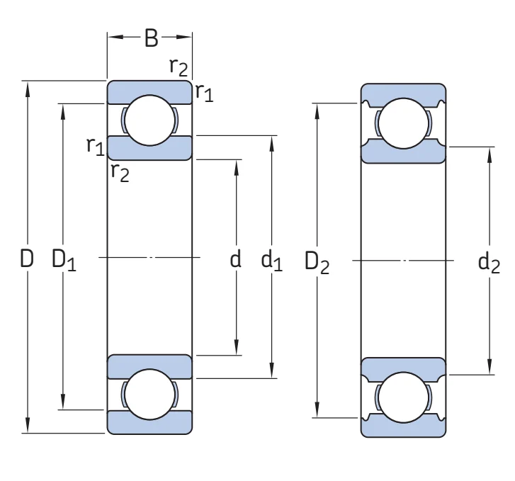 Шариковый радиальный подшипник W6301 SKF