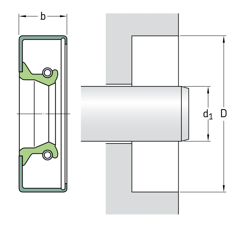 Уплотнения в сборе 20×40×7 CRW1 R SKF