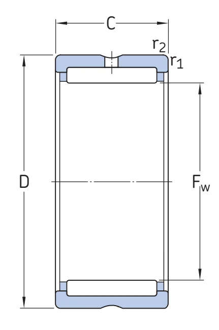 Игольчатый подшипник с сепаратором в сборе RNA 4868 SKF