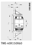 Фланцевый корпусный узел для комбайнов TME-40X150X60-IA04 INA