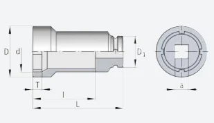 Разъемные корпуса LOCKNUT-SOCKET-KM6 INA