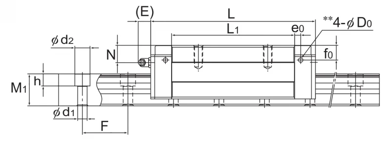 Шариковый подшипник линейного перемещения THK SRW 100LR THK — изображение 2