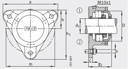 Разъемные корпуса F505-В-L FAG