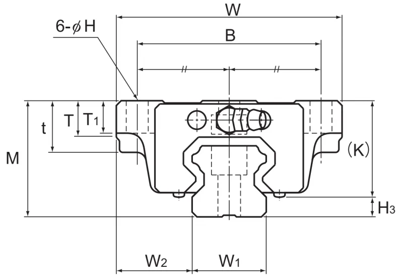 Шариковый подшипник линейного перемещения THK HSR 25HB THK