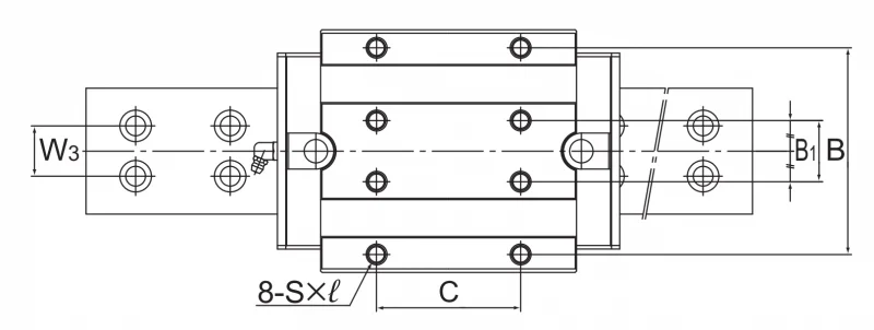 Шариковый подшипник линейного перемещения THK SRW 100LR THK — изображение 3