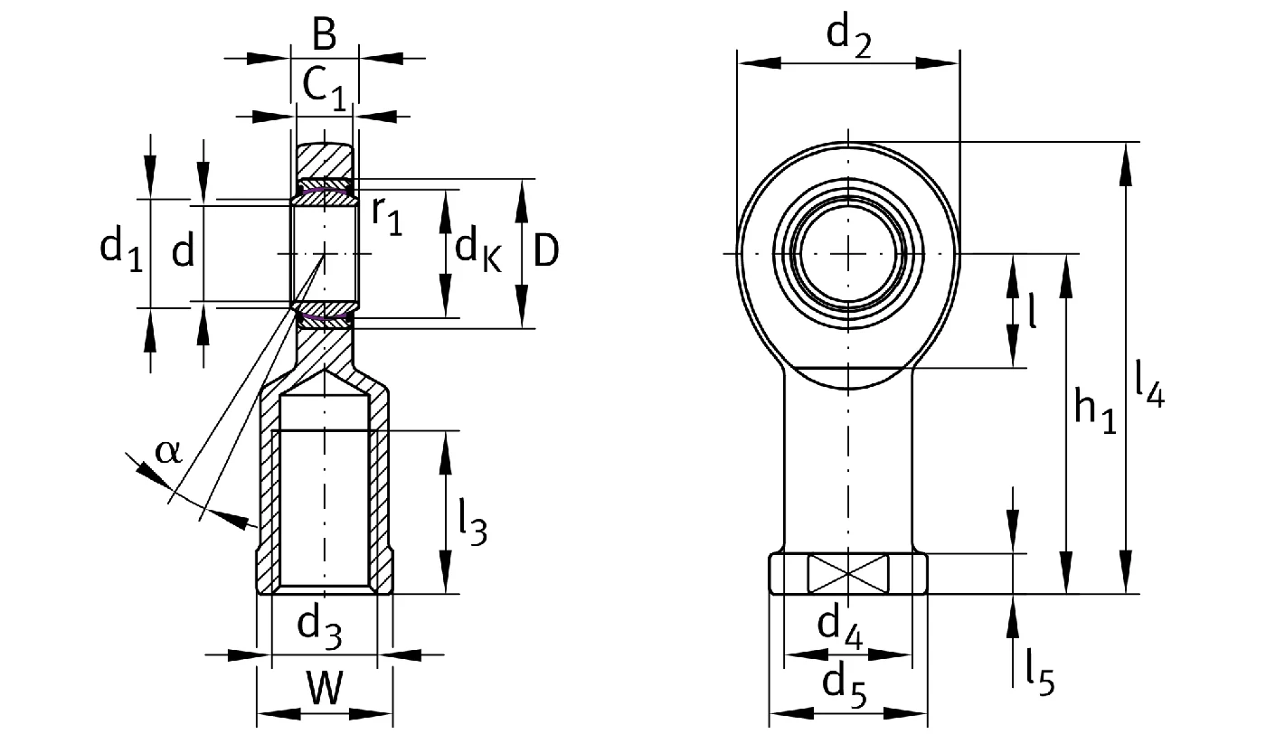 Шарнирные головки GIL20-UK-2RS-A INA