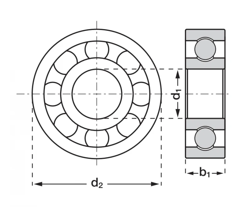 Шариковый подшипник со стеклянными шариками B608C2G Igus GmbH