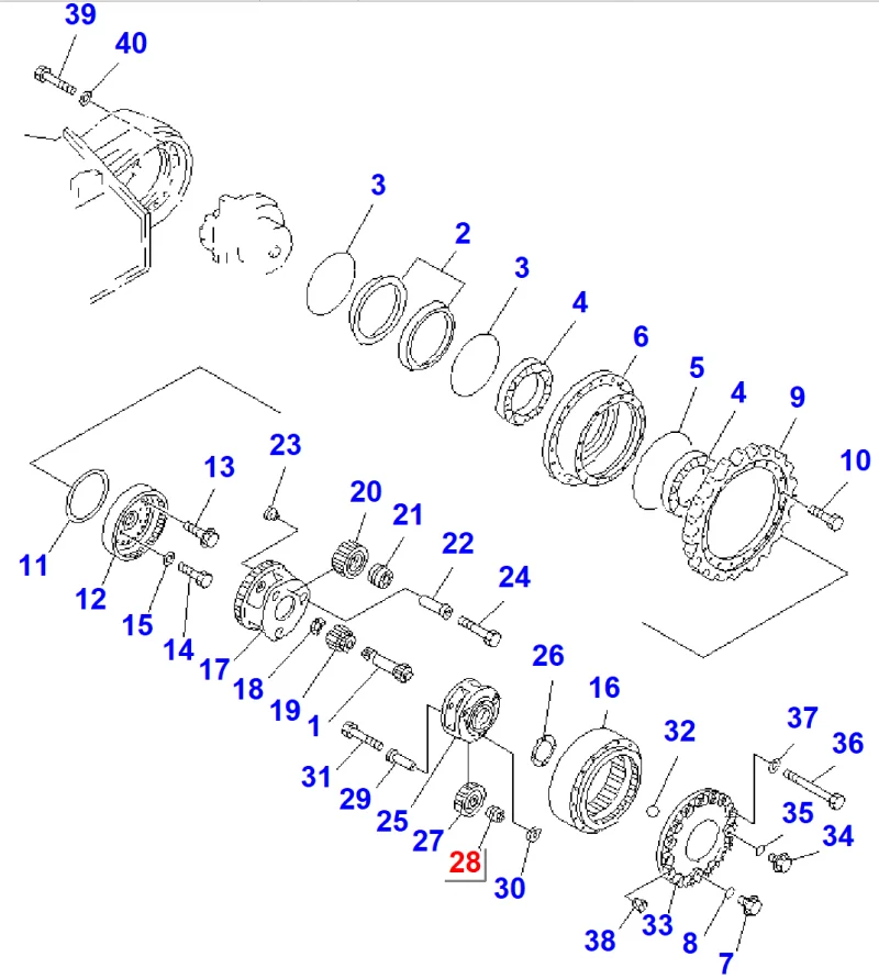 Подшипник KOMATSU 20Y-27-13180