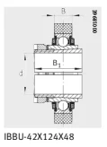 Фланцевый корпусный узел для комбайнов IBBU-42X124X48-IA04 INA