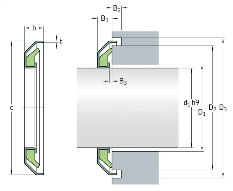 V-образные уплотнения MVR2-80 SKF