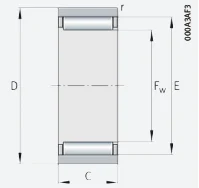 Игольчатый подшипник с сепаратором в сборе RNAO35X47X18-XL INA