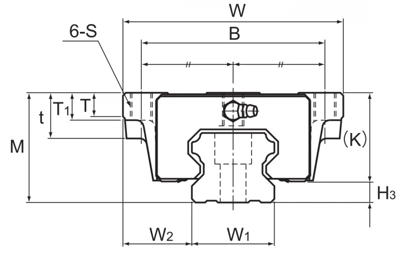 Шариковый подшипник линейного перемещения THK HSR 55CA THK
