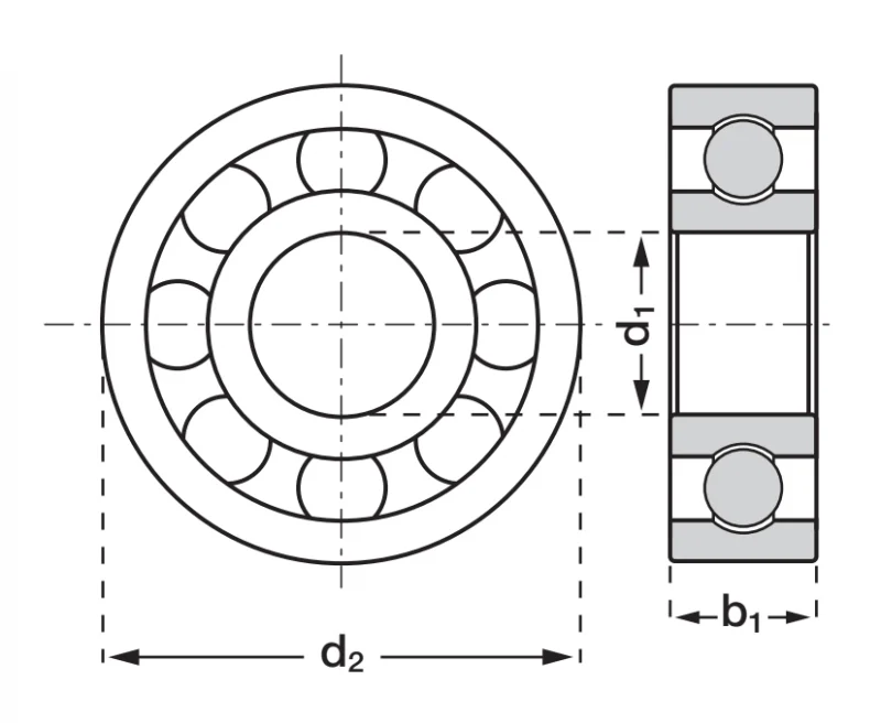 Шариковый подшипник со стеклянными шариками B626A7G Igus GmbH