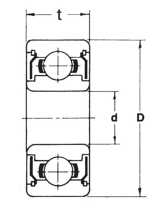 Шариковый подшипник из нержавеющей стали SS77R3A FBJ