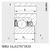Шариковый подшипник с четырехточечным контактом IBBU-16,027X73X20-IA01 INA
