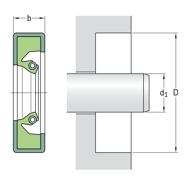 Уплотнения в сборе 1055×1100×25 HDS2 D SKF